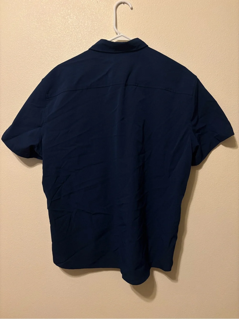 FLX Men's Short Sleeve Dress Shirt in Navy
